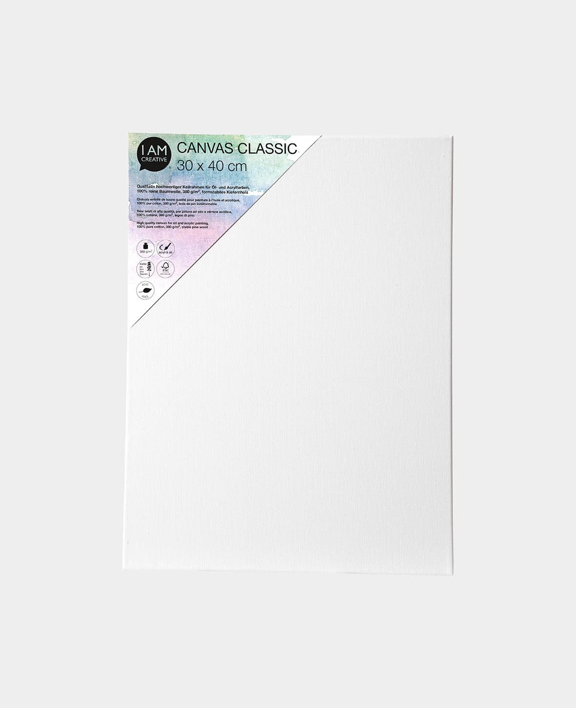 Keilrahmen Classic, 1.7 x 30 x 40 cm, Weiss
