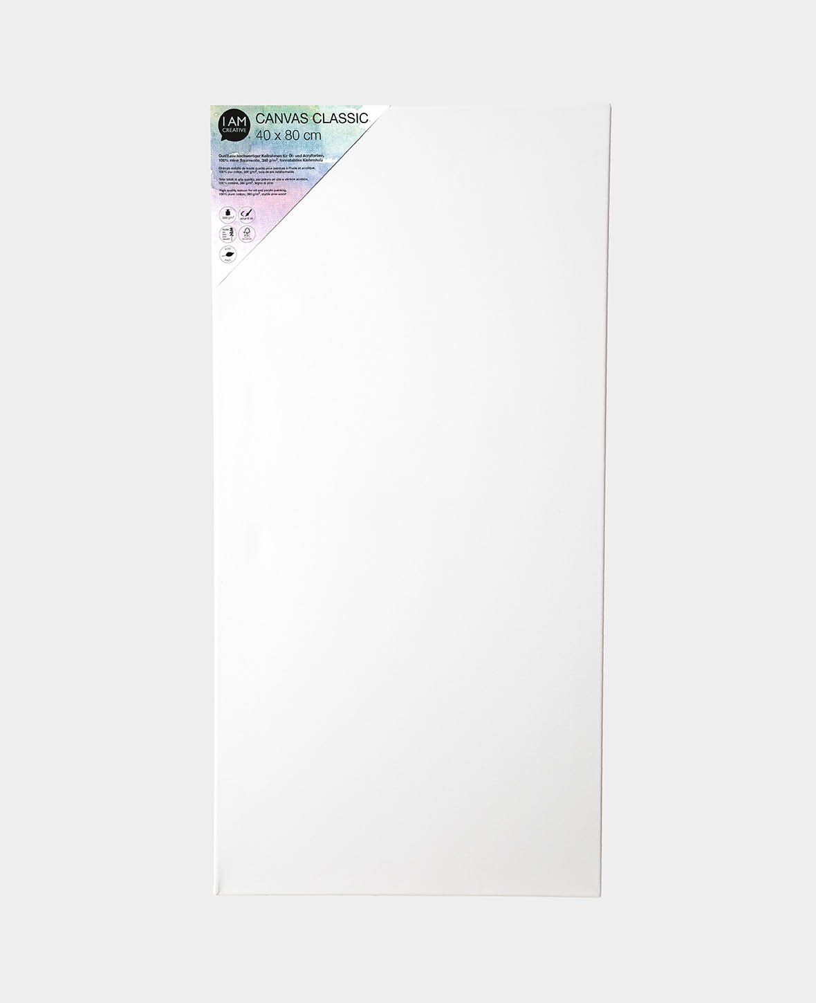 Châssis entoilé Classic, 1,7 x 40 x 80 cm, blanc