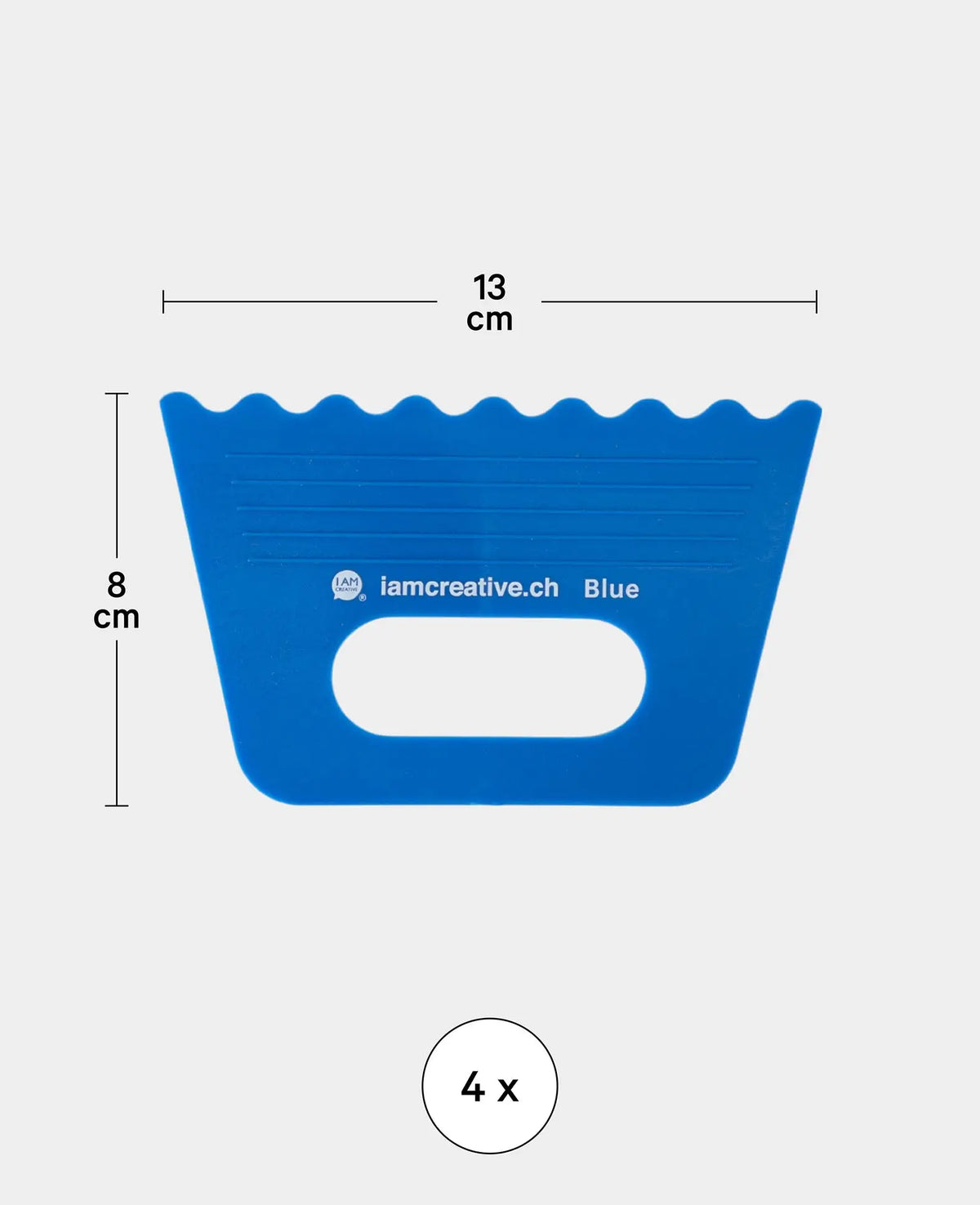 Jeu de spatules en plastique, 4 pièces, avec différentes dentures