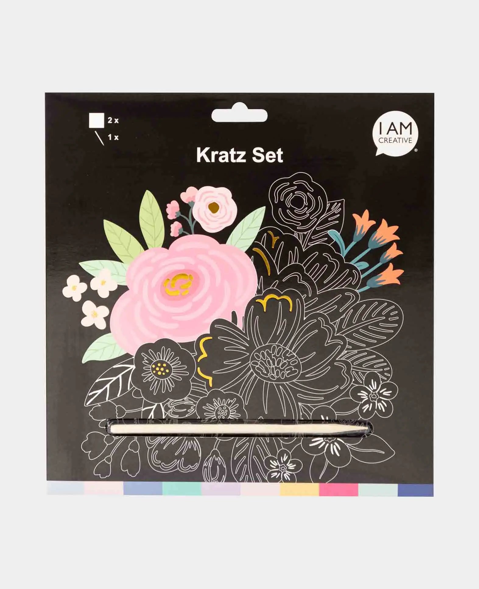 Kratz Set, Blumen, 2 Stk.