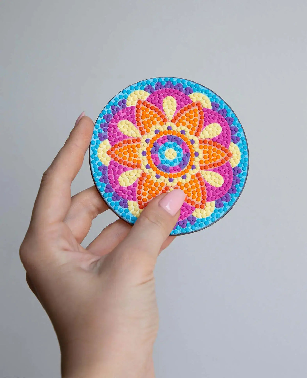 Diamond Painting Untersetzer, Mandala, Ø 10 cm, 6 Stk.