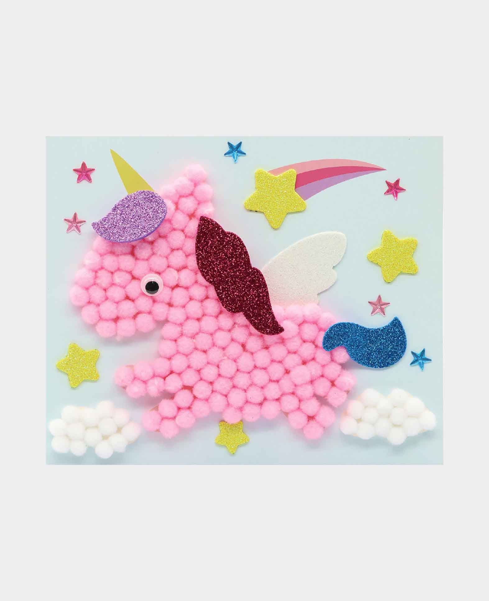 DIY Pom Pom Set, Unicorn, 18 x 15 cm, 1 pc.