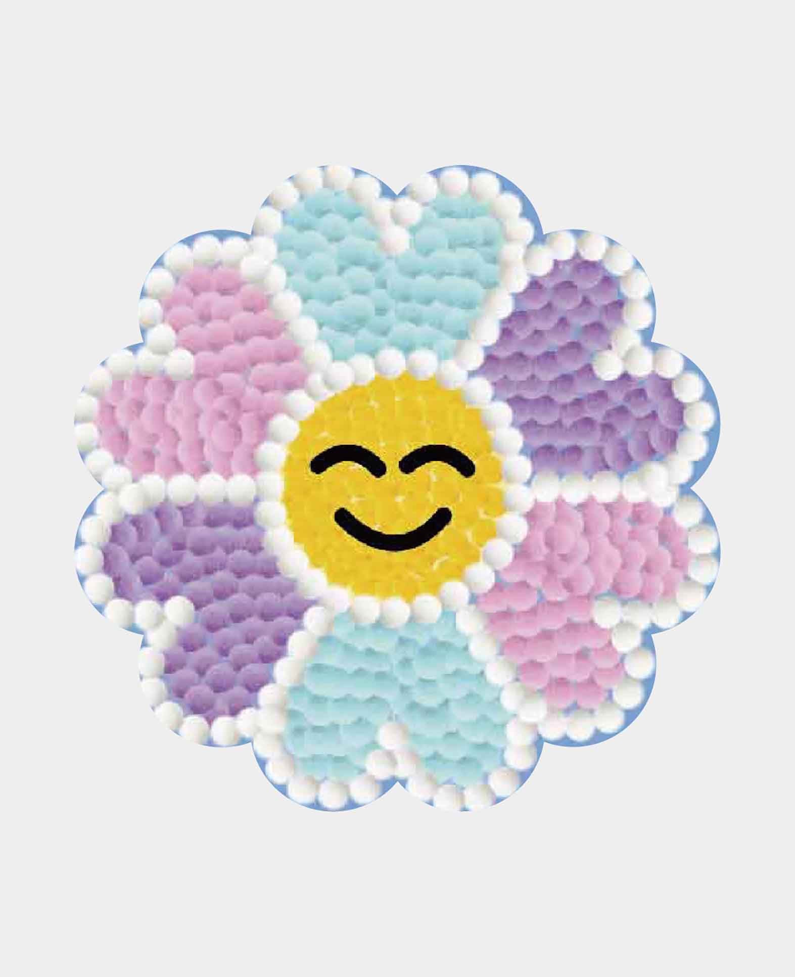 Kit de pompons à faire soi-même, cœur souriant, Ø 16 cm, 1 pc.