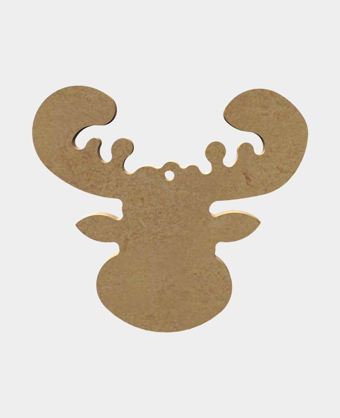 MDF-Deko Karibukopf, 11 x 0.5 x 10 cm, Braun, 1 Stk.