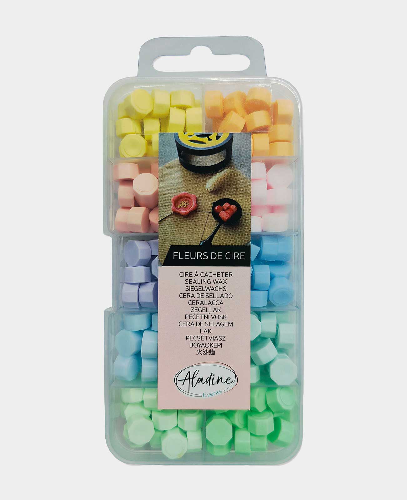 Wachsbox 10 Farben, Pastellfarben