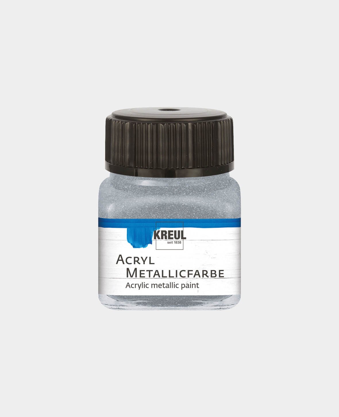 KREUL Acryl Metallicfarbe, Silber, 20 ml
