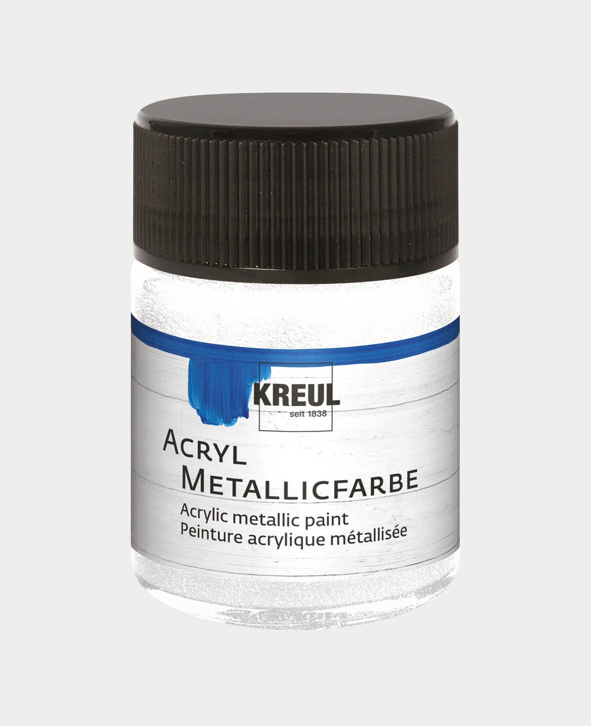 KREUL Acryl Metallicfarbe, Perlmutt-Weiss, 50 ml