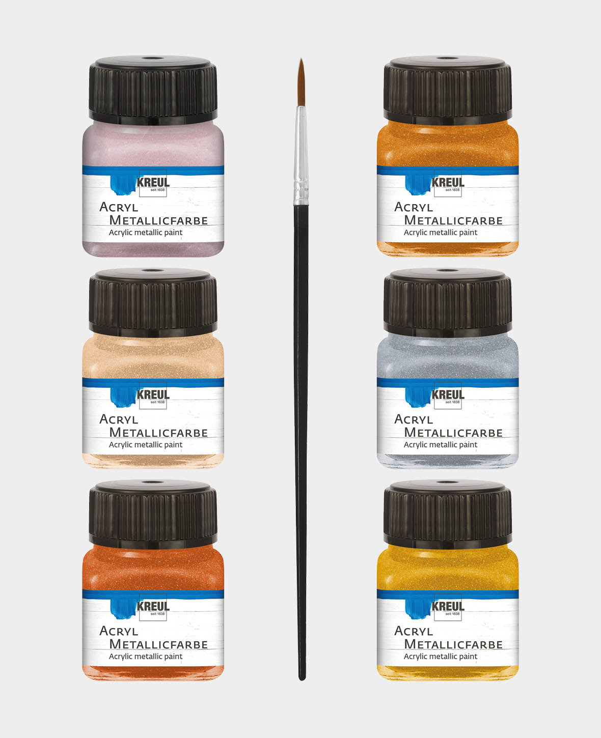 KREUL Acryl Metallicfarben Metallicfarben Set Glamour Living