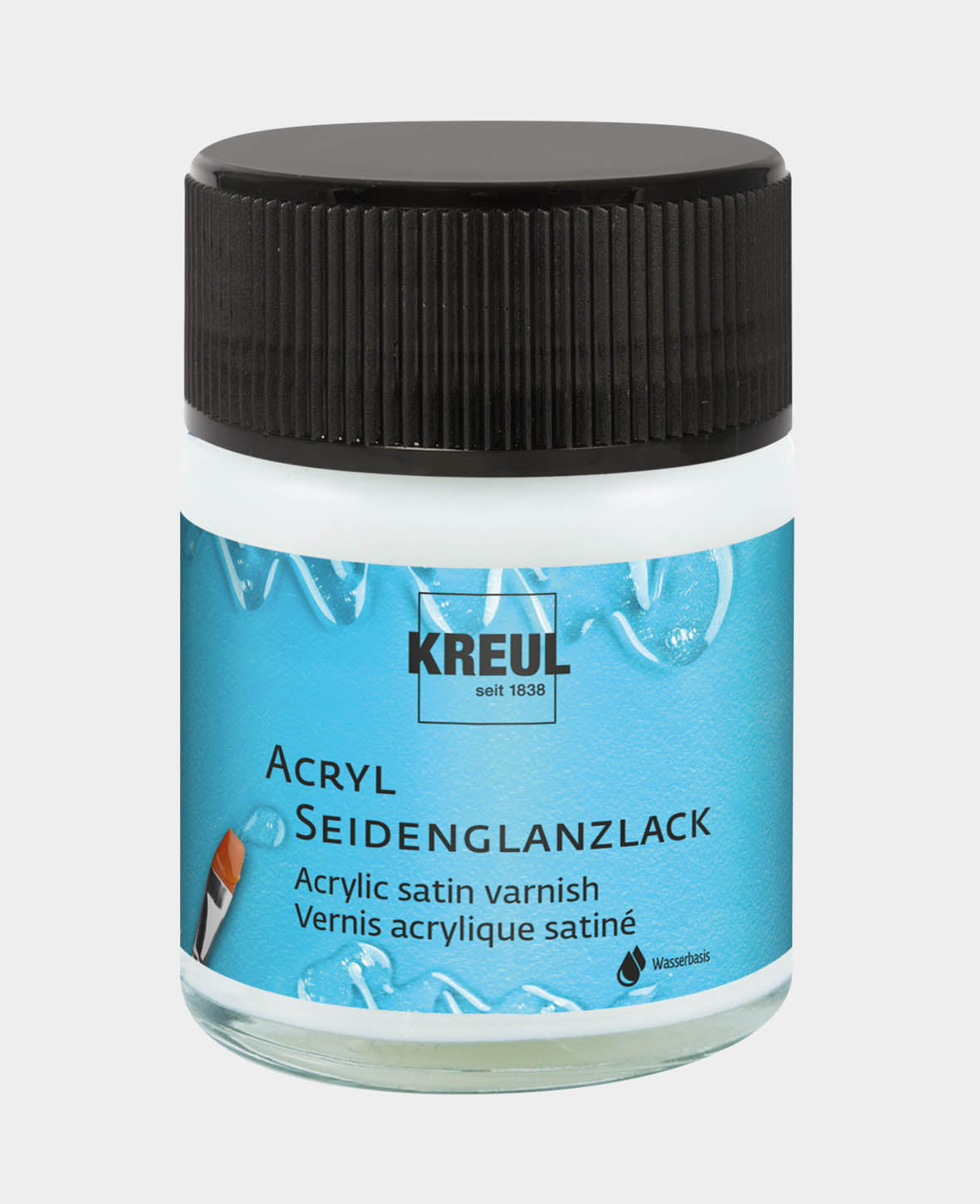 Vernis acrylique satiné transparent KREUL à base d'eau 50 ml