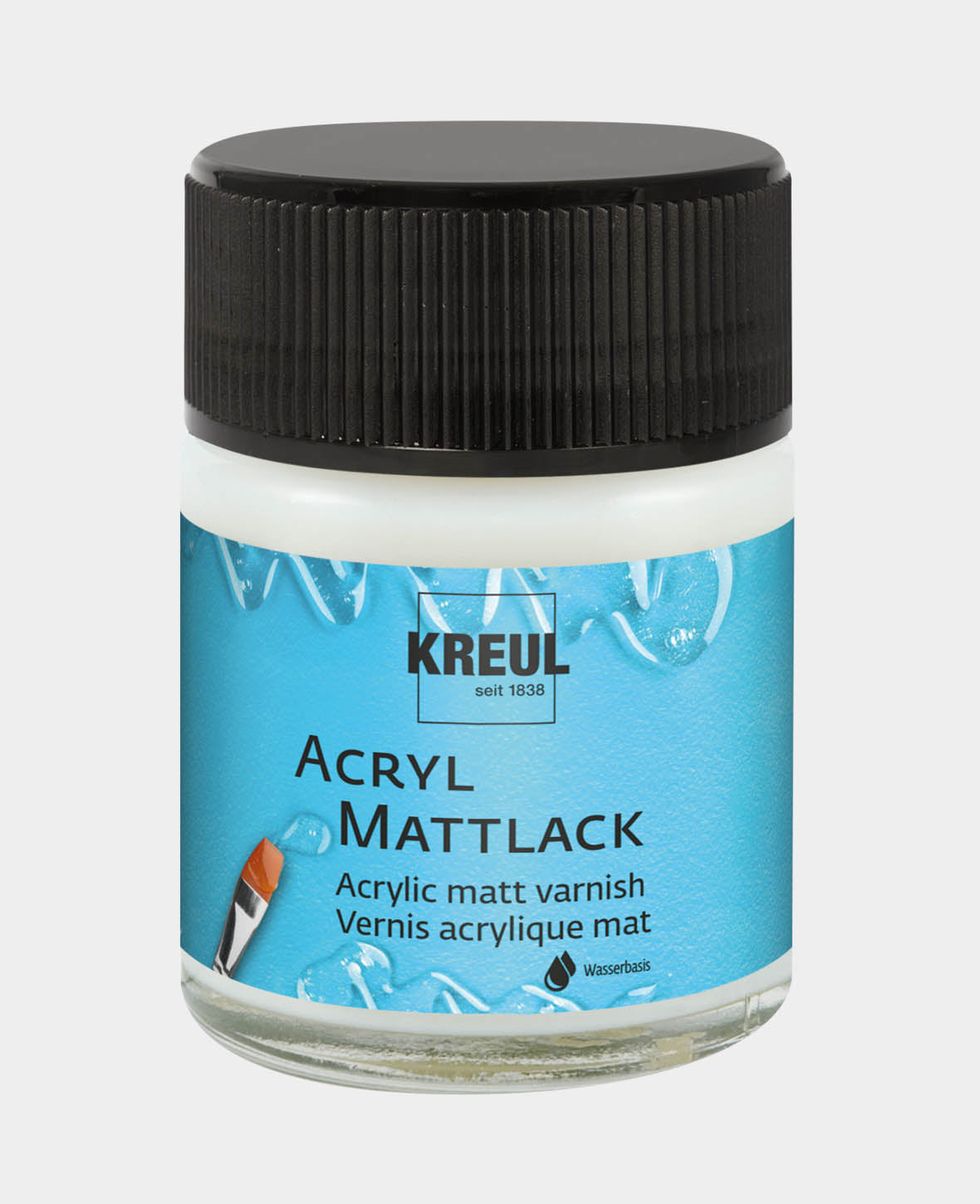 Vernis acrylique mat KREUL transparent à base d'eau 50 ml