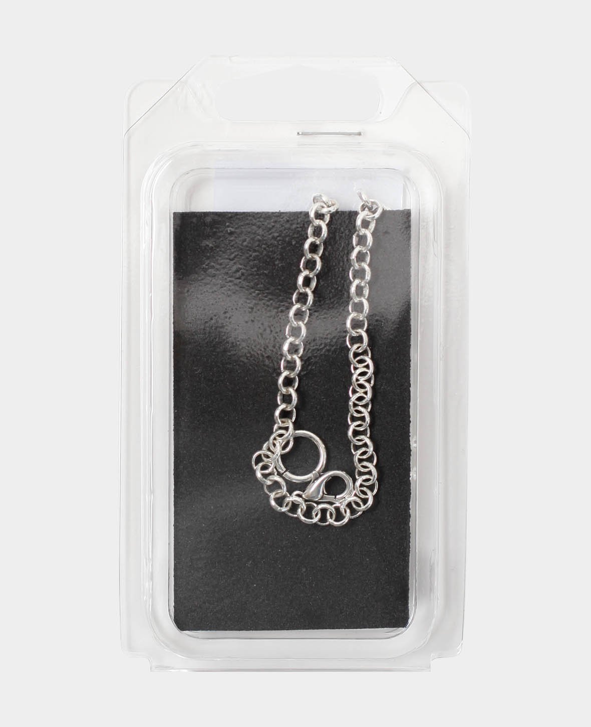 Chaîne de collier 60 cm avec accessoires, argent