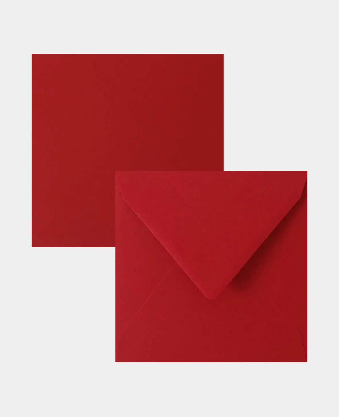 Cards & Envelopes Set, Red, 152 x 152 mm & 160 x 160 mm, 240 & 120 gsm, 5 pieces each