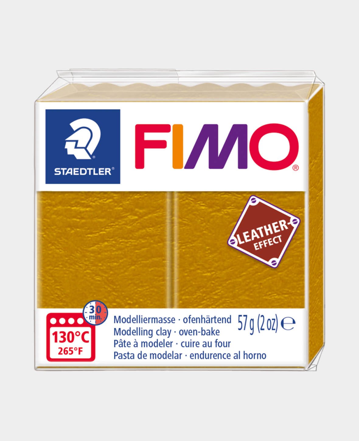 FIMO® Ledereffekt Normalblock, ocker