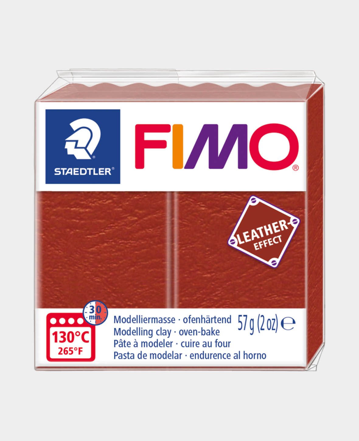 FIMO® Ledereffekt Normalblock, rostrot