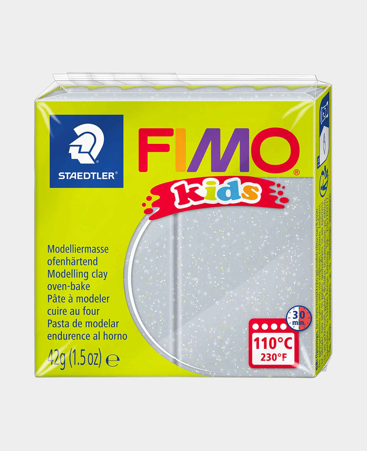 FIMO® kids Standard block, glitter silver
