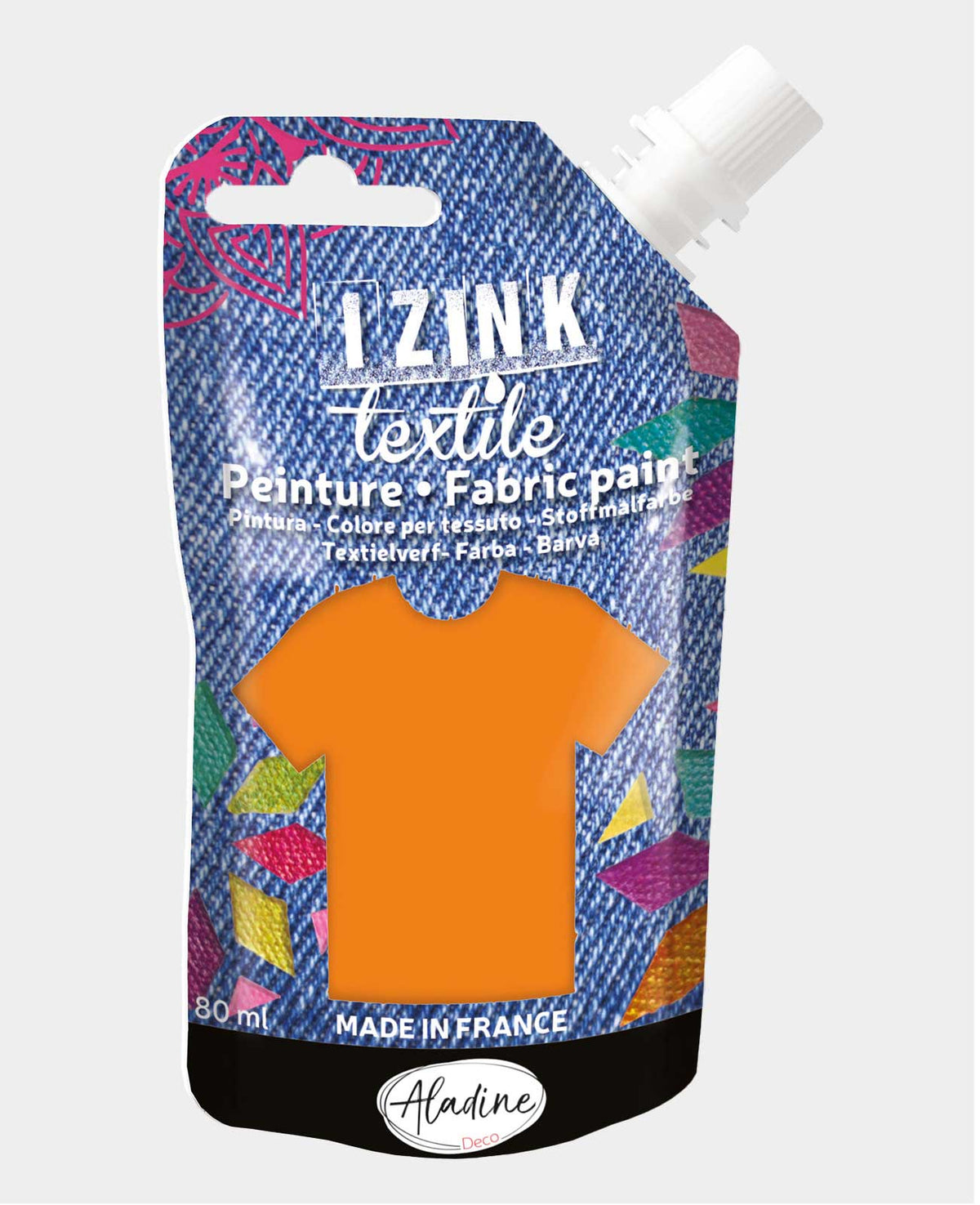 IZINK Textilfarbe orange, 80ml