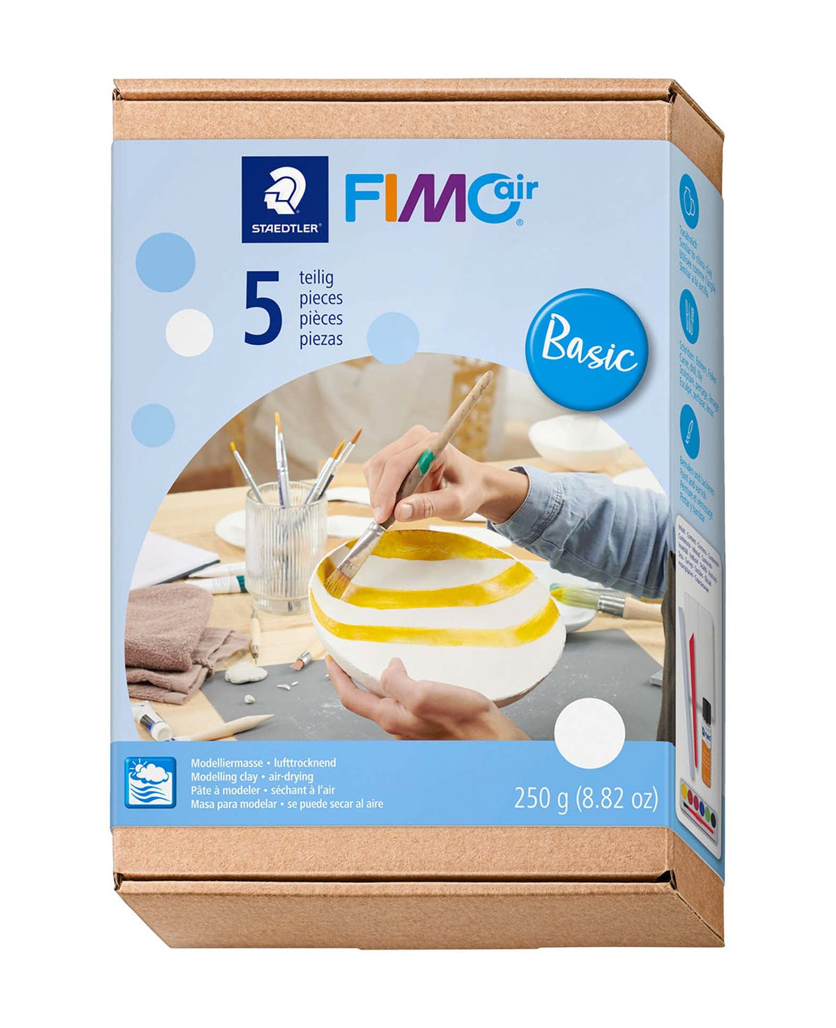 FIMO Air Set Basic, Modelliermasse, 5-teilig, 250g