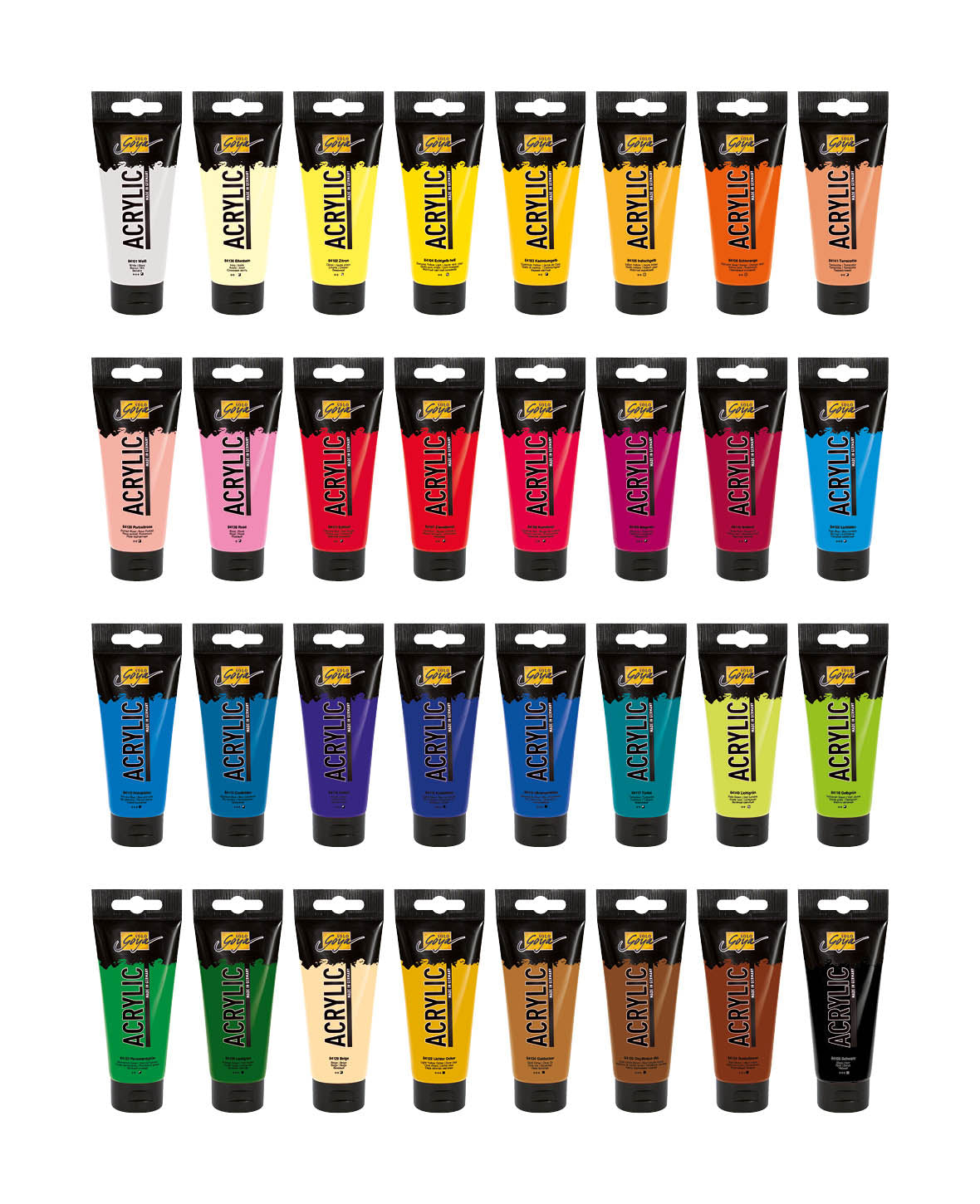 32-piece set SOLO GOYA Acrylic Tubes, 20 ml