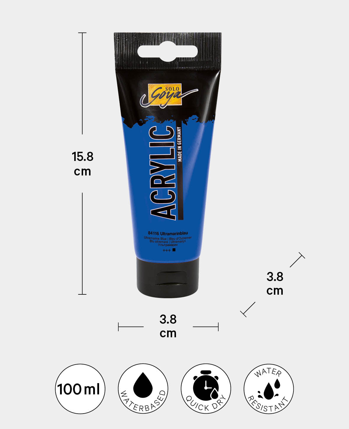 SOLO GOYA Acrylfarbe, Echtrot, 100 ml