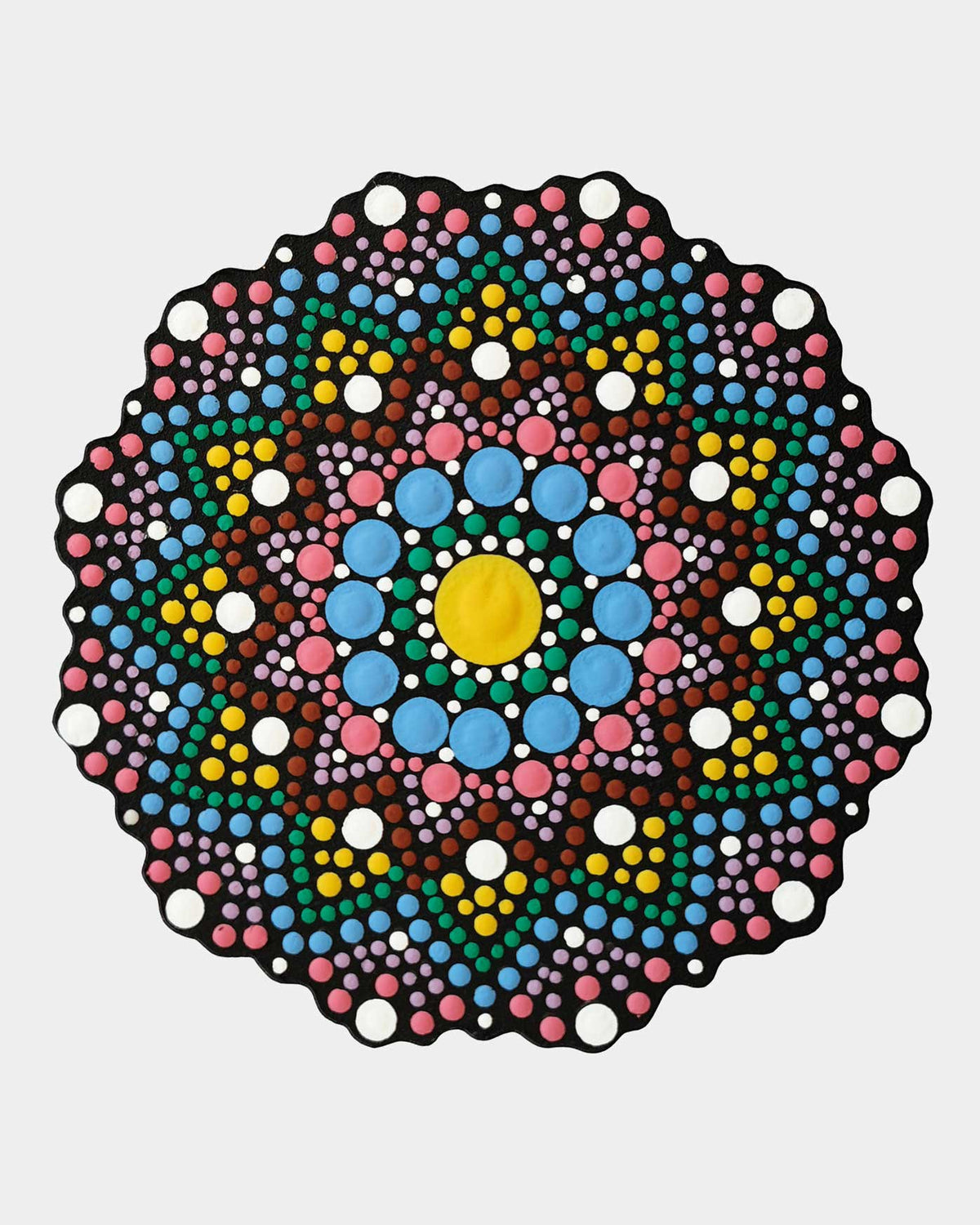 Dot painting MDF shape and stencil 10cm, 3