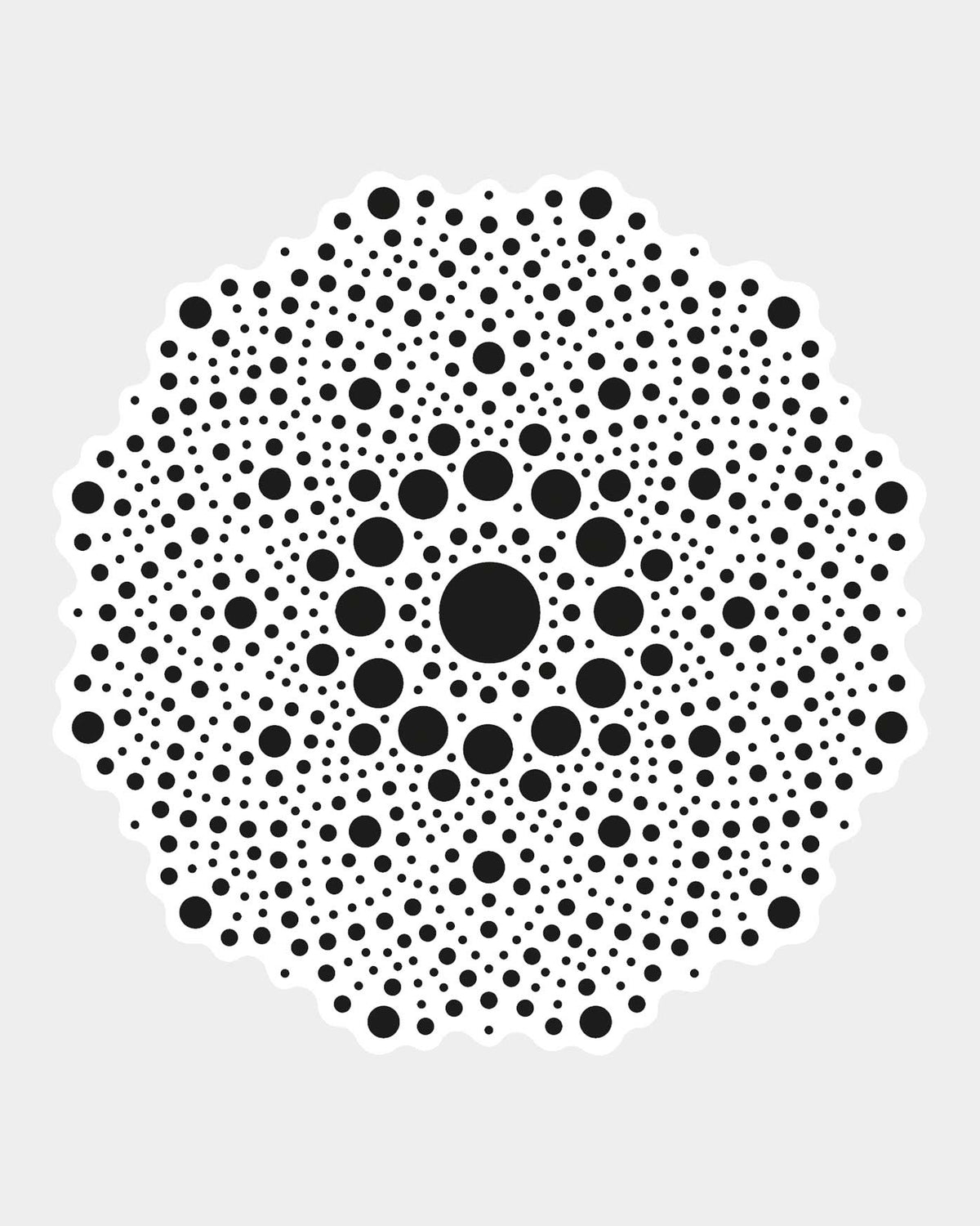 Dot painting MDF shape and stencil 10cm, 3