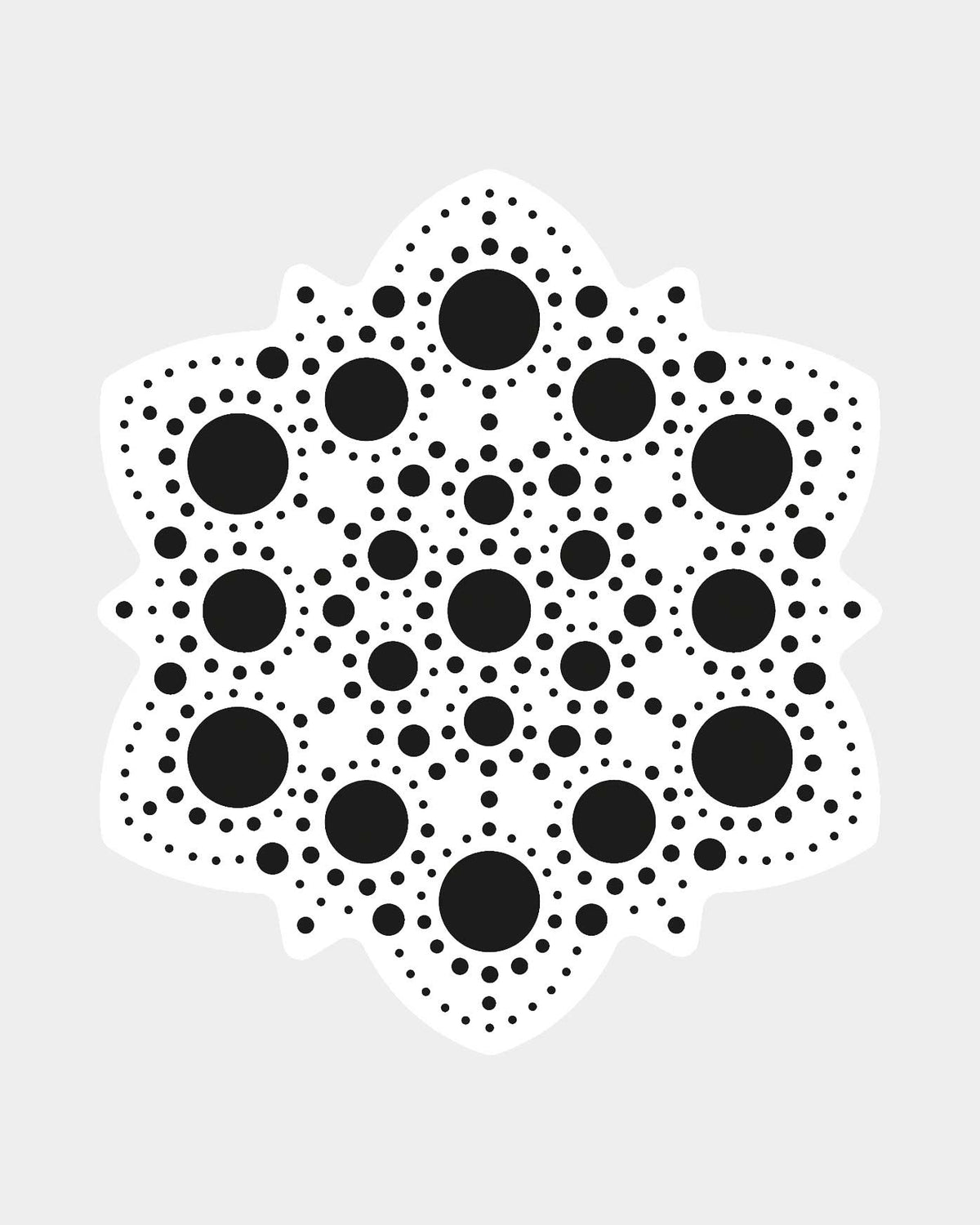 Dot Painting MDF Shape and Stencil 10cm,4