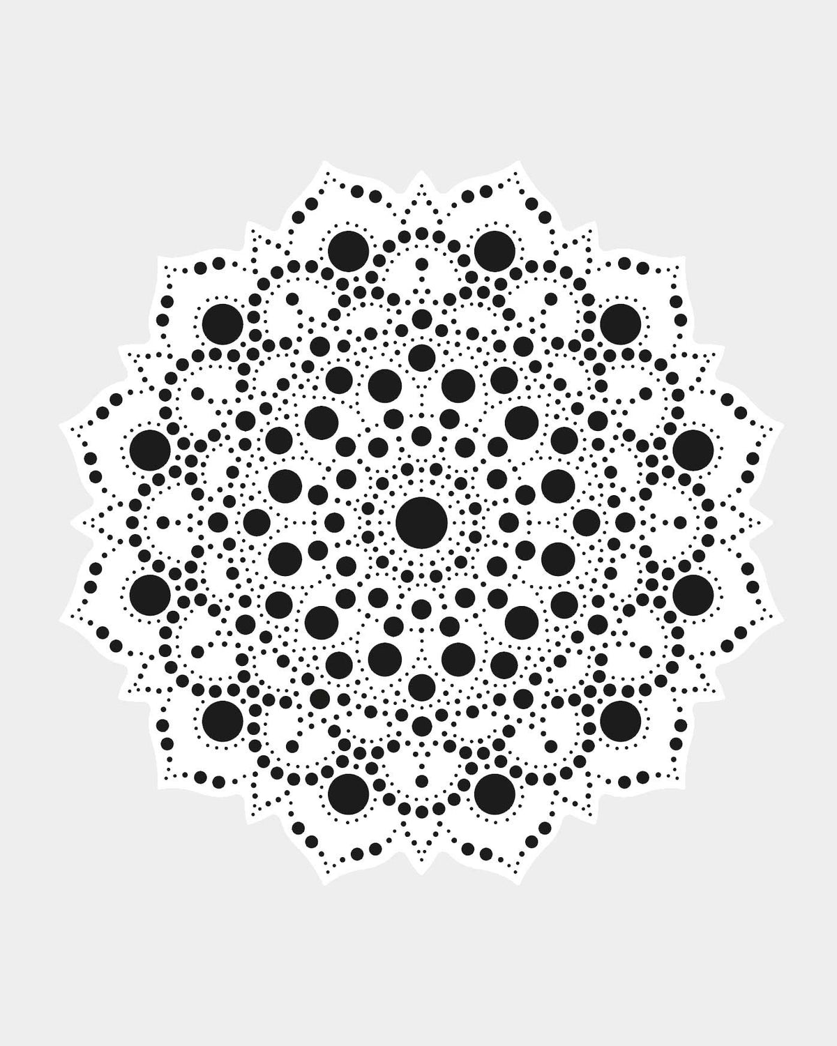 Dot Painting MDF shape and stencil 20cm, 3