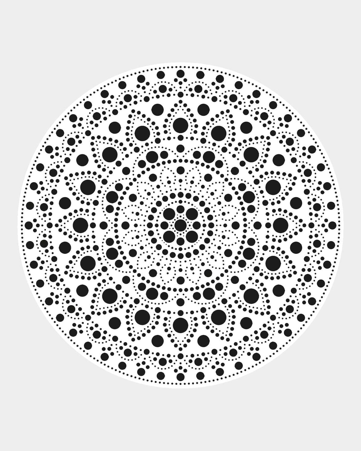 Dot painting MDF Form u.Schablone 30cm, 1