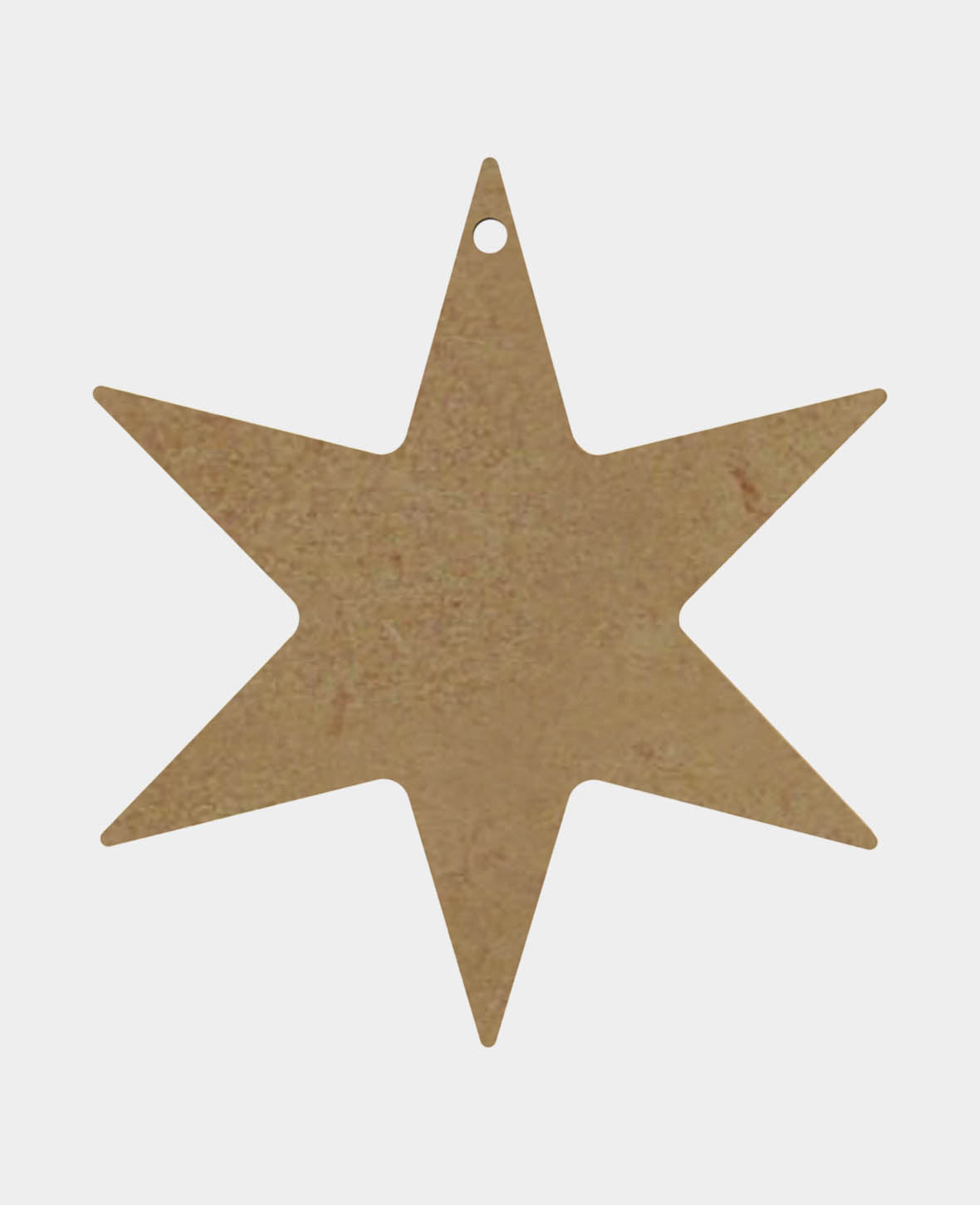 MDF-Deko Stern, 11 x 0.5 x 11 cm, Braun, 1 Stk.