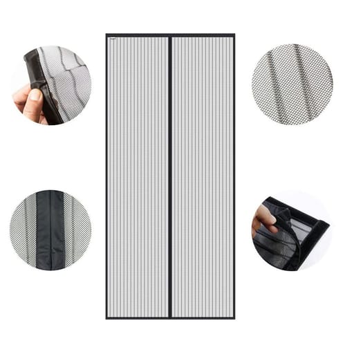 (90x200cm) Magnetic Door Insect Screen Fly Curtain Mosquito Net