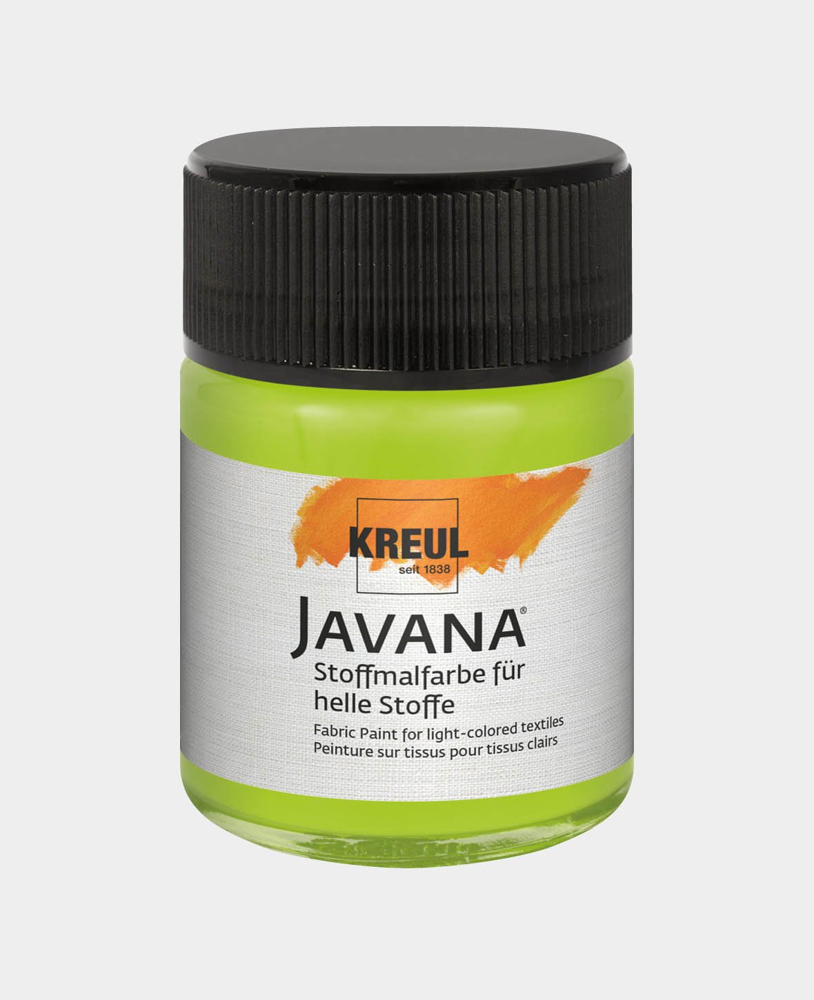 KREUL Javana Stoffmalfarbe für helle Stoffe Leuchtgrün 50 ml