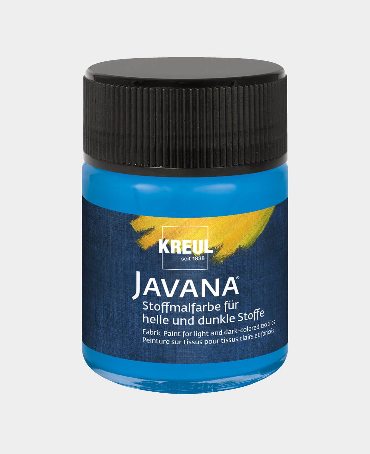 KREUL Javana Stoffmalfarbe für helle und dunkle Stoffe Blau 50 ml