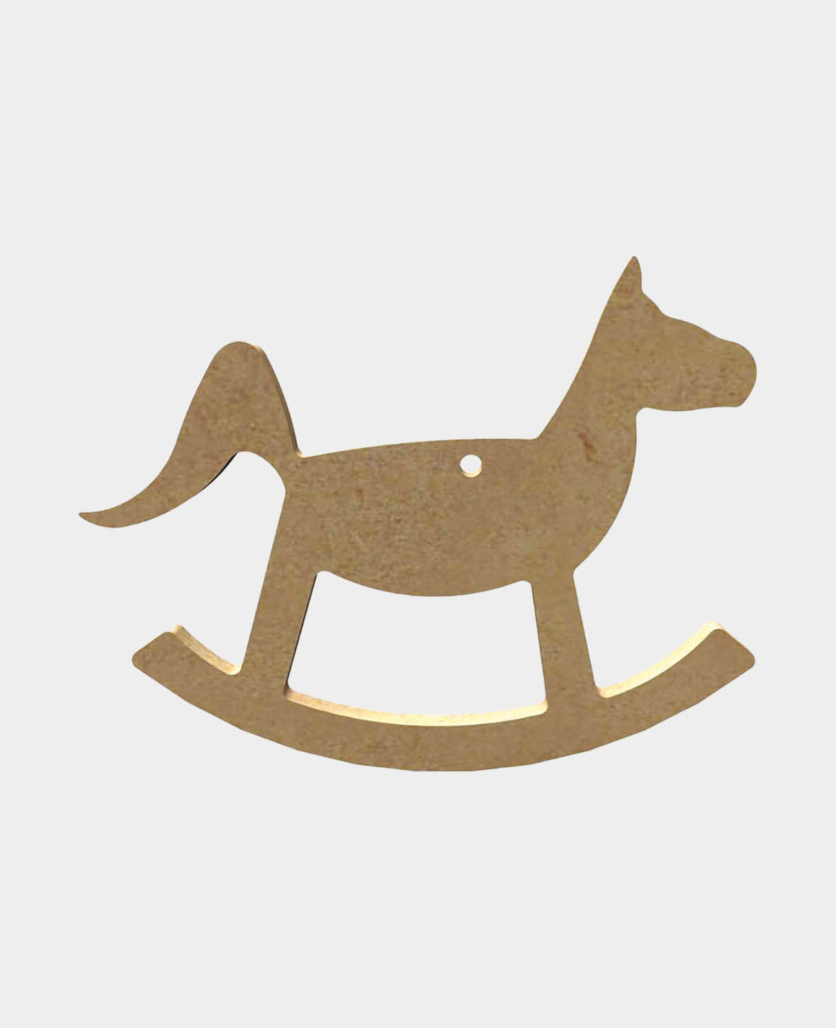 MDF-Deko Schaukelpferd, 12 x 0.5 x 10 cm, Braun, 1 Stk.