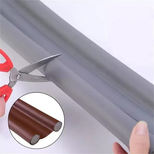 (96cm) Draft Stopper Door Insulation Double Under Door Seal - Black