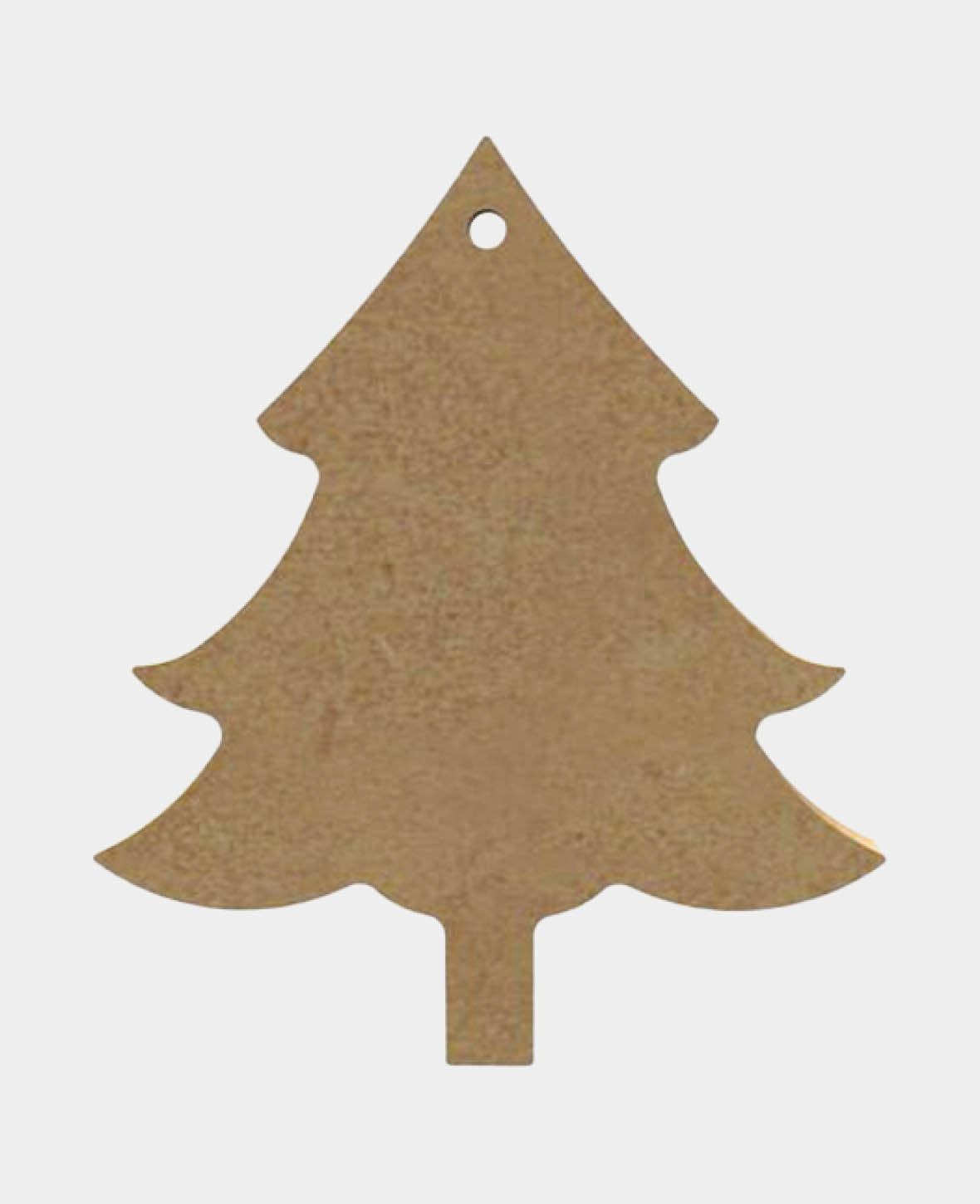 MDF-Deko Tannenbaum, 10 x 0.5 x 10 cm, Braun, 1 Stk.