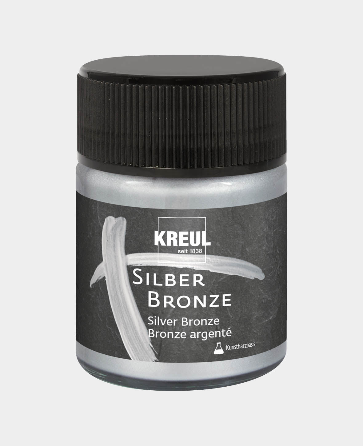 KREUL Silber Bronze 50 ml, hochglänzender Metallpigmentlack auf Kunstharzbasis für Bronzeeffekte
