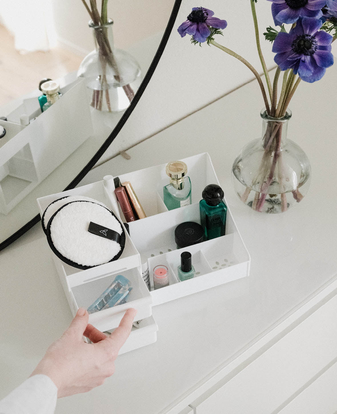 (280x125x175mm) Acrylic Beauty Makeup Organizer Storage Box 9 Compartments