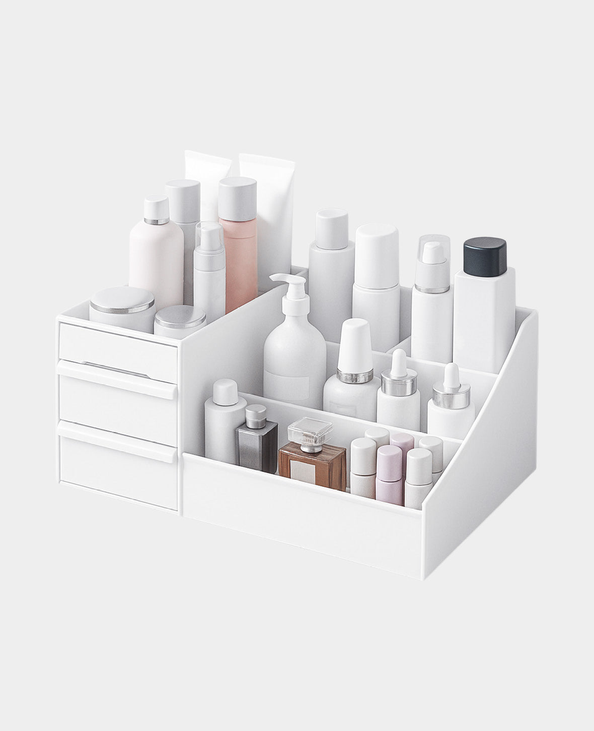 (280x125x175mm) Acrylic Beauty Makeup Organizer Storage Box 9 Compartments