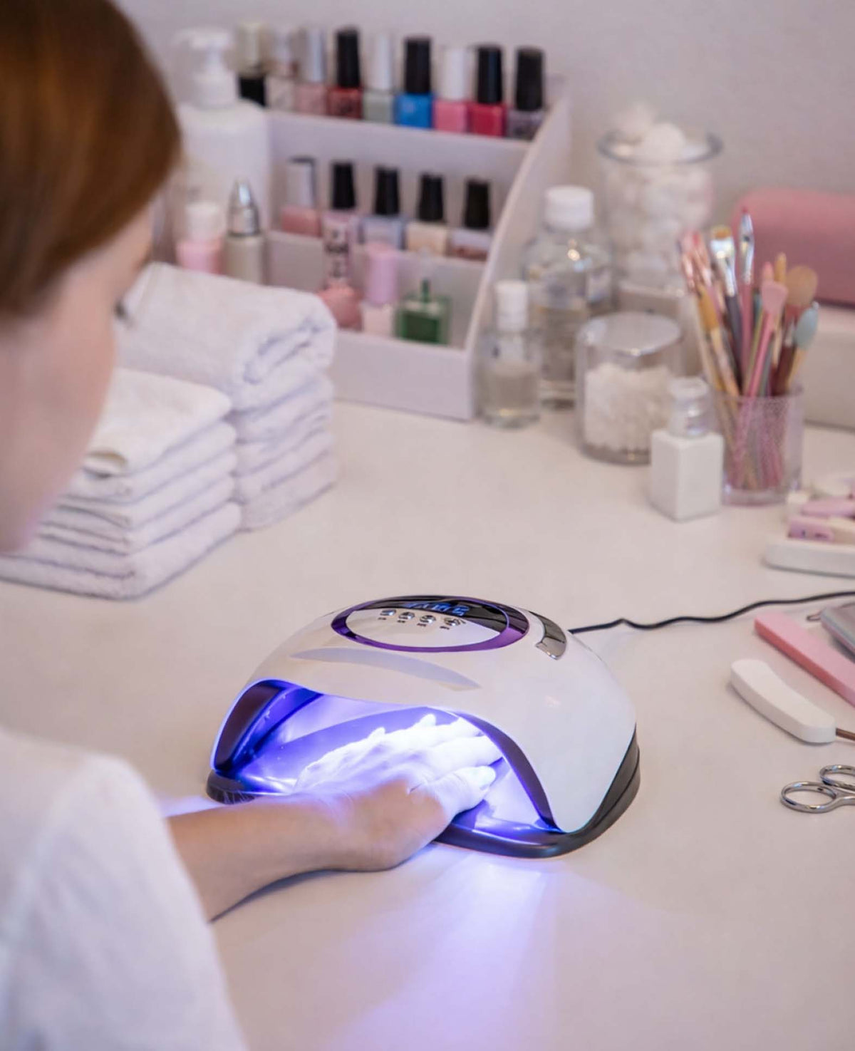 (120W) LED UV Nail Lamp Nail Dryer Light Curing Device with LED Disp