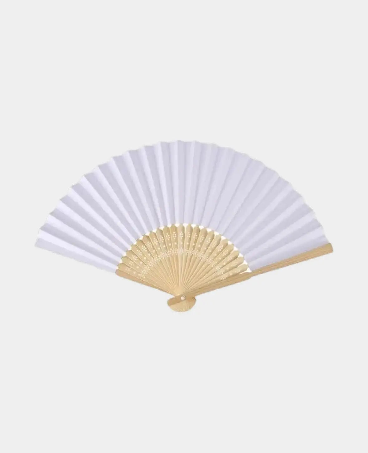 Papier Fächer Hochzeit, Weiss / Braun, 10 Stk.