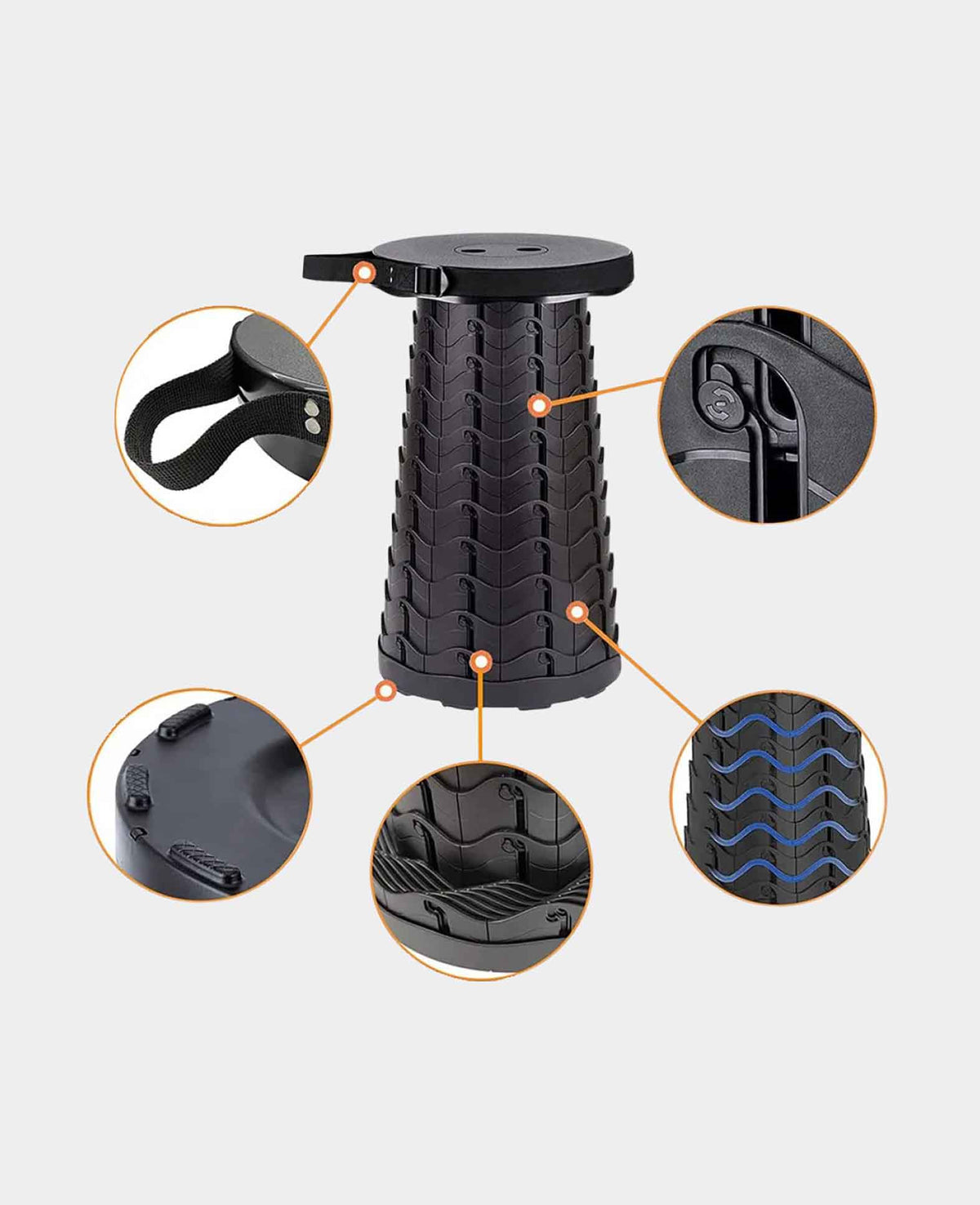 Ausziehbarer Hocker für Camping / Festivals / Pick