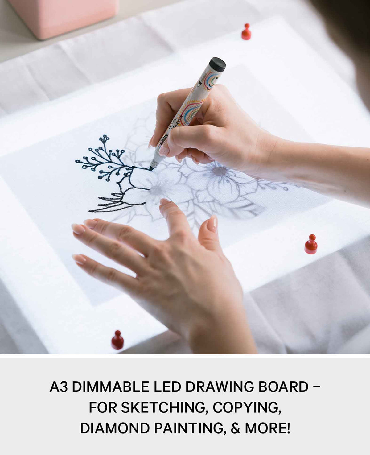 Dimmable LED Light Pad A3 Portrait