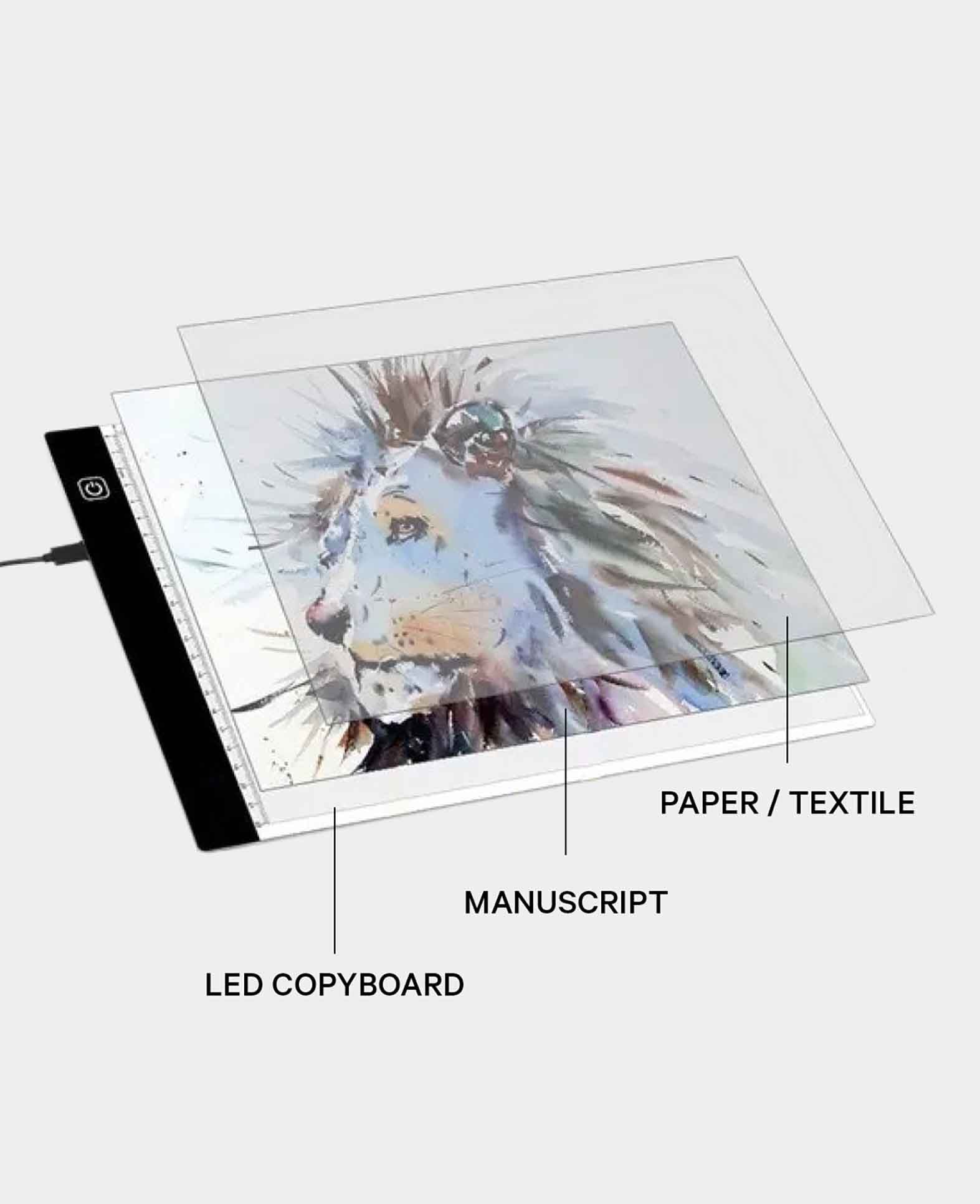 Dimmable LED Light Pad A3 Portrait