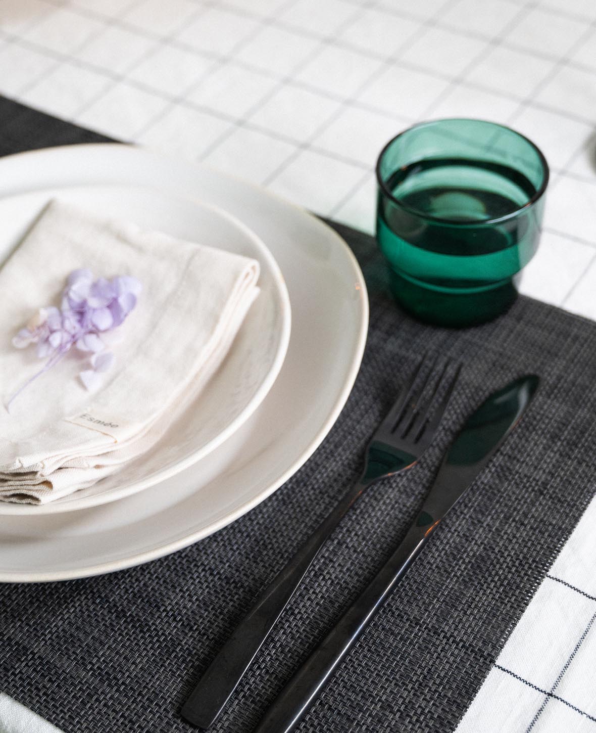 (8-piece set) 45x30cm Heat-resistant PVC Placemat Washable Plate