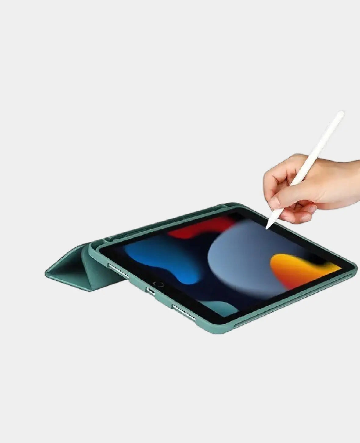 iPad 10.2 (2021/2020/2019) Leder Tasche Smart Case Hülle + Apple Penc