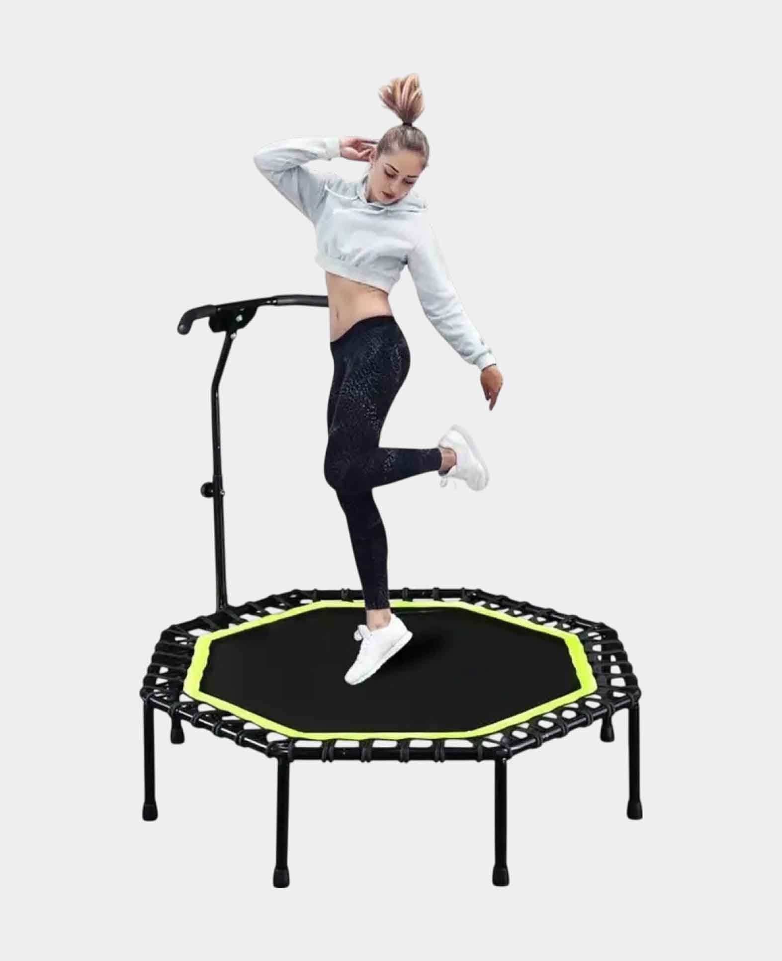 Jumping Fitness Trampolin Aerobic Rebounder Sport mit Haltegriff