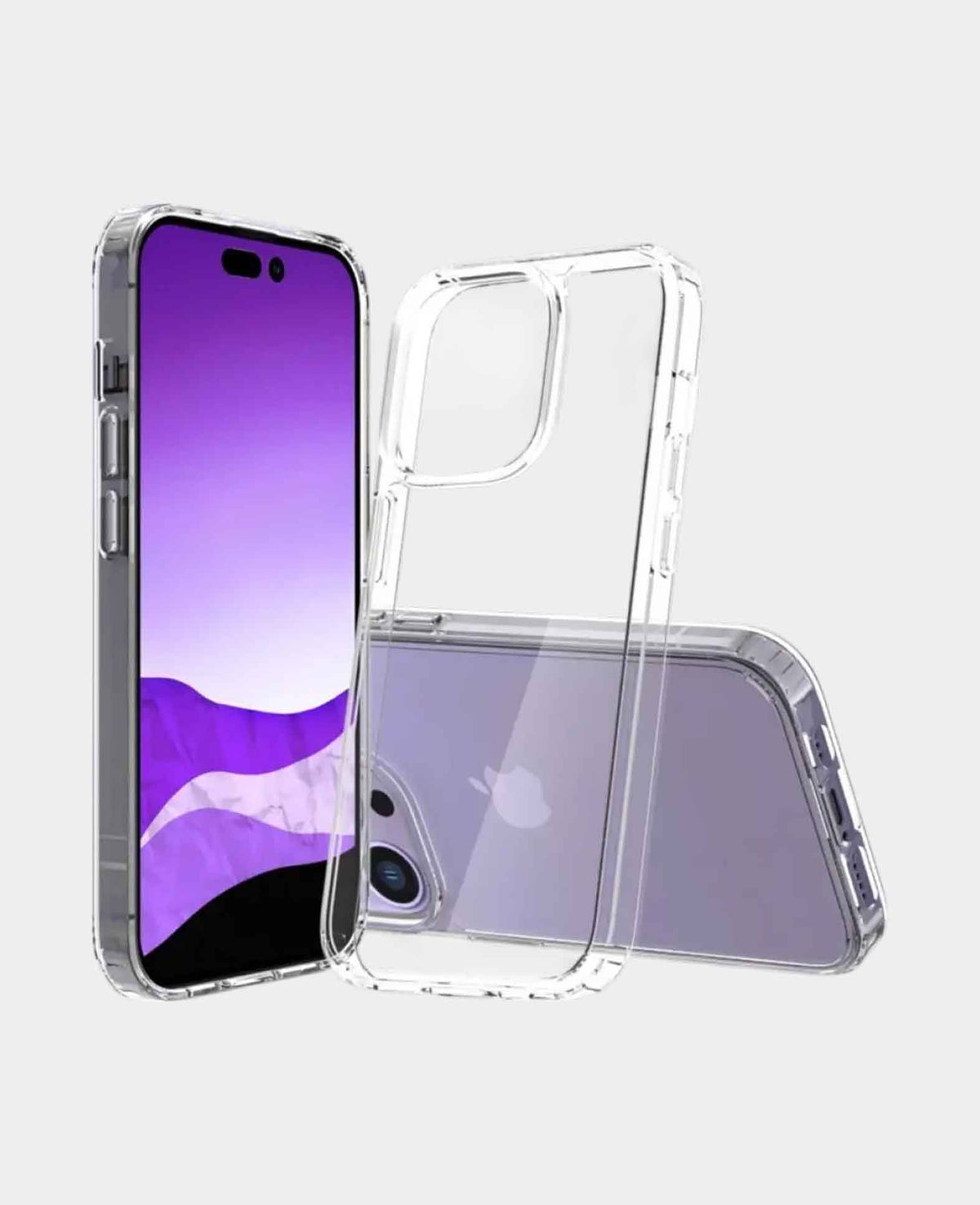 iPhone 14 Pro Hybrid Hülle TPU Bumper mit Acryl Rückseite - Transparen