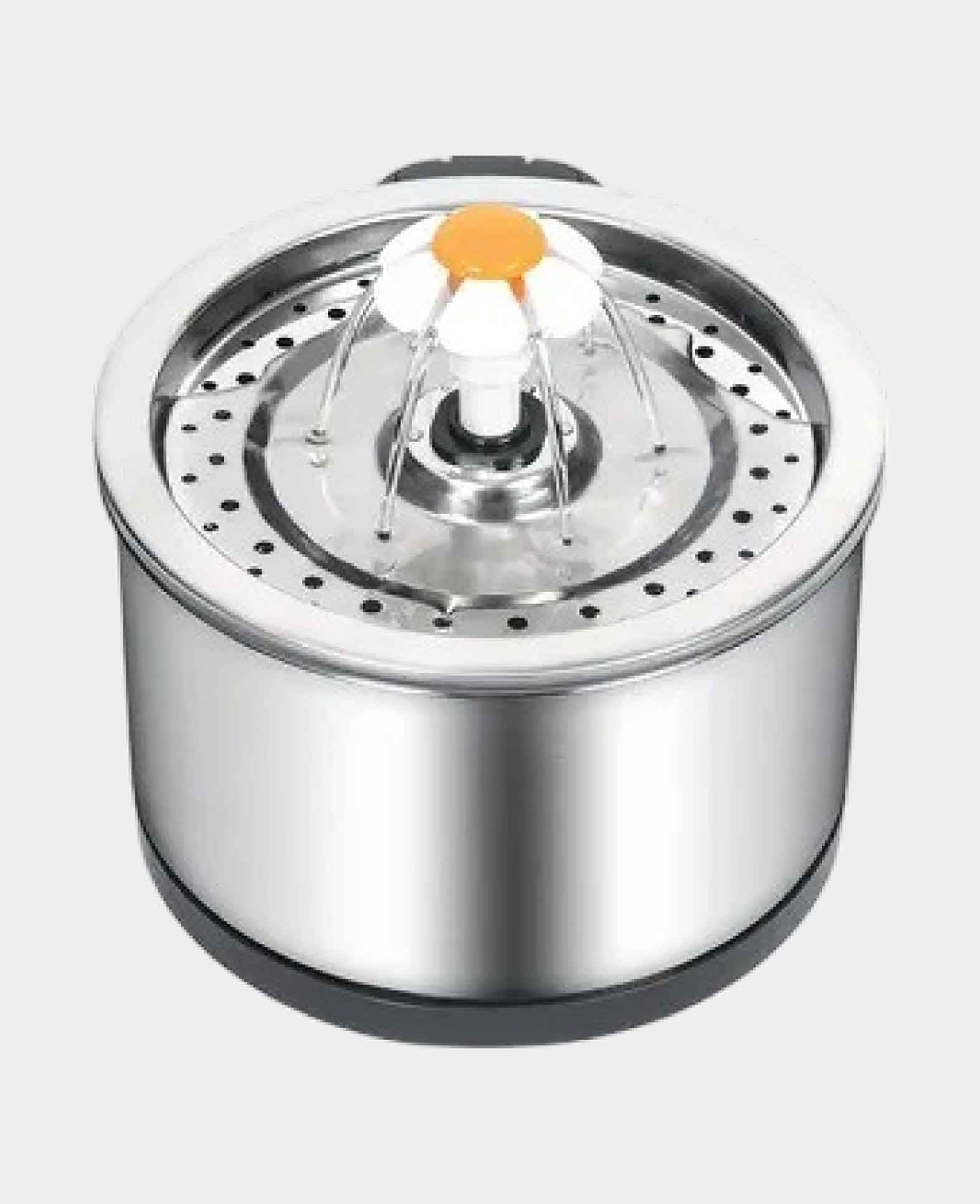 Edelstahl Katzen Trinkbrunnen USB Hunde Wasserspender - Silber, 2.5L