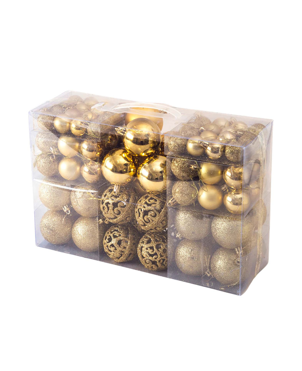 Christbaum Schmuck Weihnachtskugeln - Gold, 100 Stk.