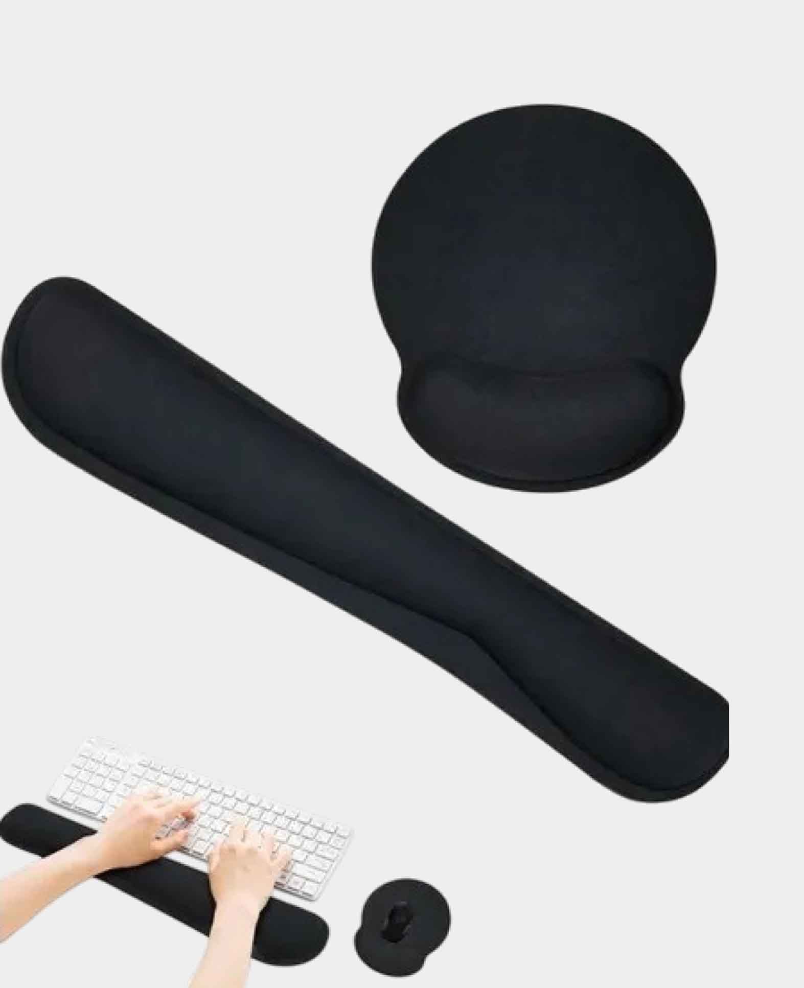 (2-tlg. Set) Ergonomische Mausmatte und Tastatur Handballenauflage für